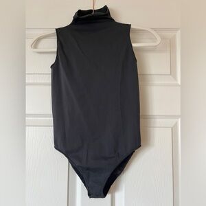 Skims Onyx mock neck snap bodysuit